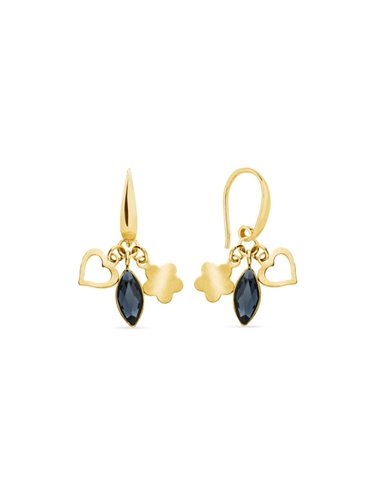 Boucles d'Oreilles Serenity Graphite Gold