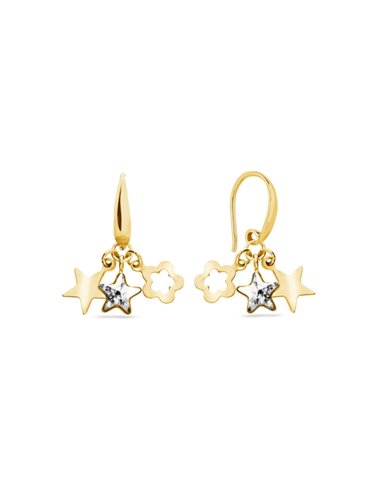 Joy Earrings Crystal Gold