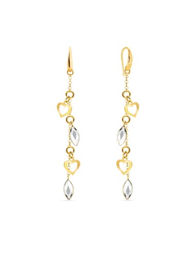 Euphoria  Earrings Crystal Gold