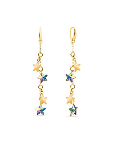 Kolczyki Mirth Aurora Borealis Gold