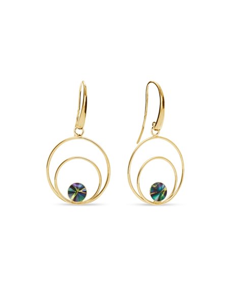 Kolczyki Glory Rainbow Dark Gold