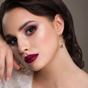 Glory Earrings Rainbow Dark Gold 2