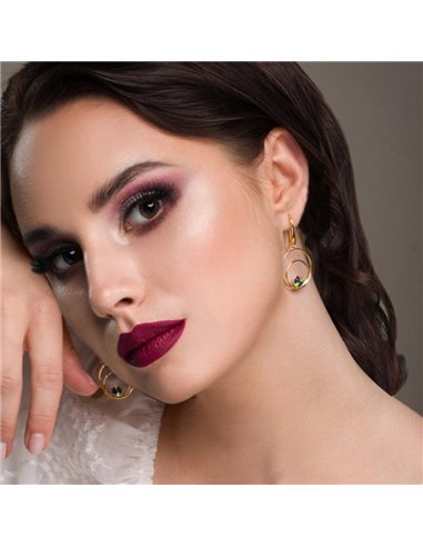 Kolczyki Glory Rainbow Dark Gold