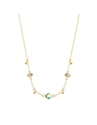 Aura Necklace Iridescent Green  Gold