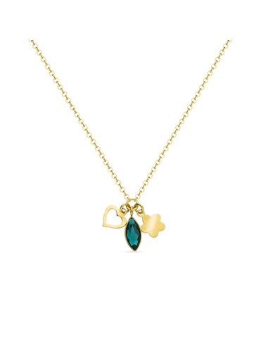 Serenity Necklace Emerald Gold