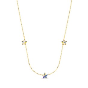 Astral Necklace Aurora Borealis Gold