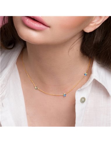 Naszyjnik Astral Aurora Borealis Gold