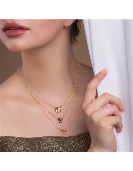 Collier Imperial Trio Light Colorado Topaz Gold