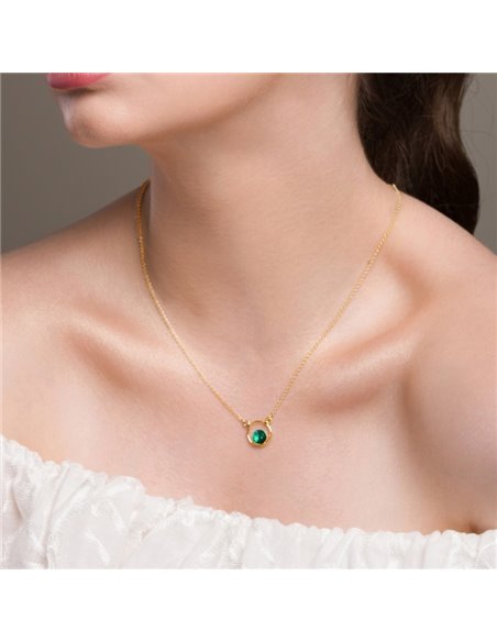 Collier Fame Emerald Gold