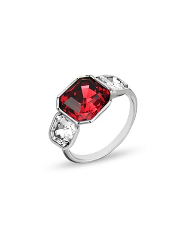 Imperial Trio Ring Crystal Scarlet