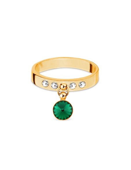 Glee Ring Emerald Gold