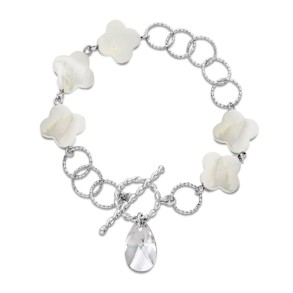 Bracelet Clover avec nacre blanche