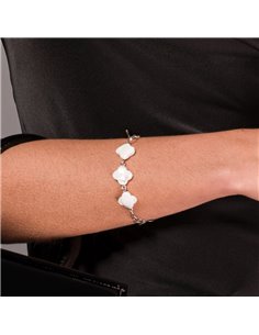 Bracelet Clover avec nacre blanche 2