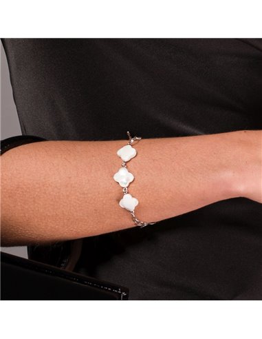 Bracelet Clover avec nacre blanche