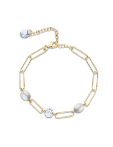 Trilliant Pearl Gold Bracelet