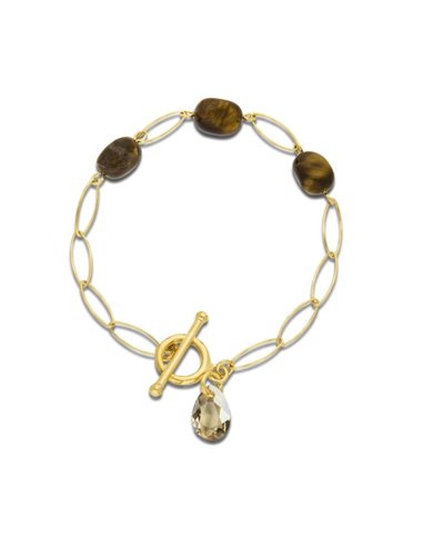 Bracelet Sassolino avec l'oeil de tigre