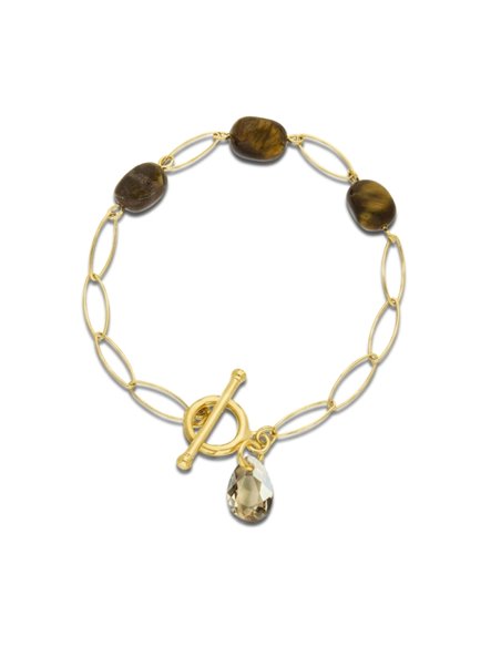 Bracelet Sassolino avec l'oeil de tigre