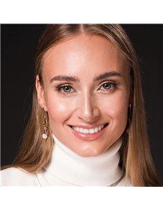 Boucles d'oreilles Delicado au quartz rose 2