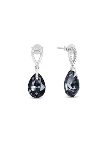 Birne Earrings Silver Night
