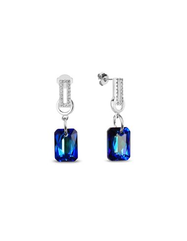 Octagon Earrings Bermuda Blue