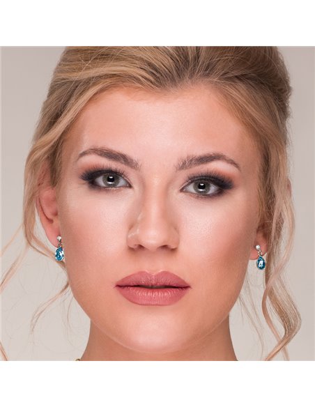 Kolczyki Barocco Akwamaryn