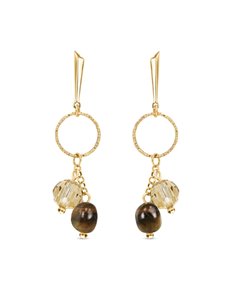 Boucles d'oreilles Delicado avec l'oei de tigre