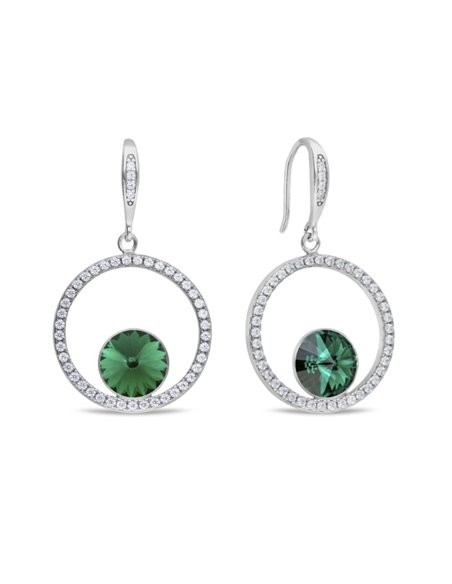 Orbita Earrings Emerald