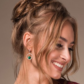 Orbita Earrings Emerald 2