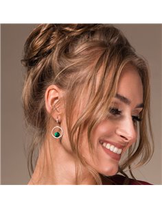 Orbita Earrings Emerald 2