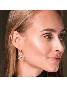 Orbita Earrings Crystal Gold 2