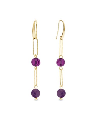 Trilliant Earrings with amethysts