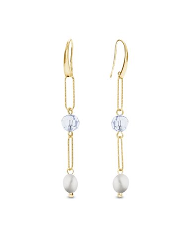 Trilliant Earrings with pearls