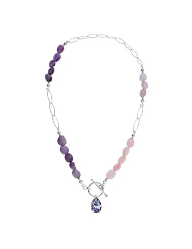 Collier Sassolino avec des améthystes
