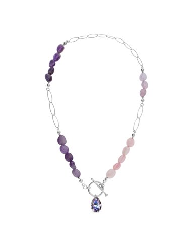 Sassolino Necklace with amethysts