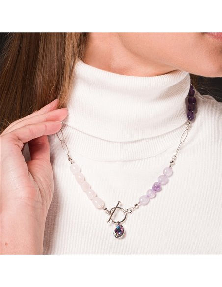Collier Sassolino avec des améthystes