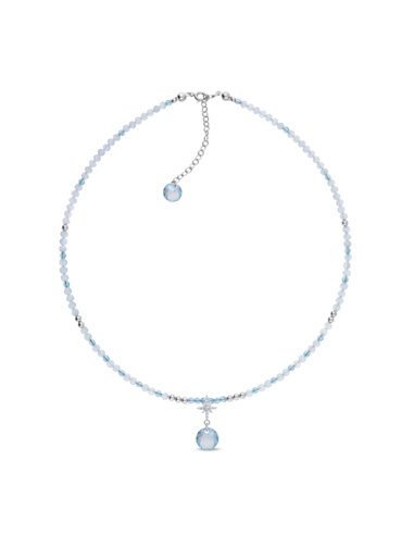 Fino Necklace with aquamarines