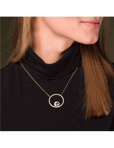 Naszyjnik Orbita Crystal Gold