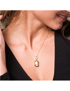 Octagon Necklace Golden Shadow 2