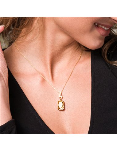 Octagon Necklace Golden Shadow