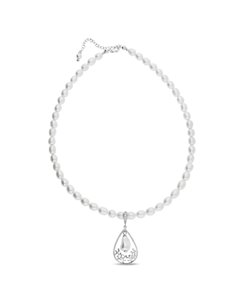 Collier Caresse Silver avec des perles