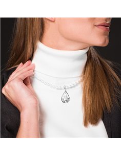 Collier Caresse Silver avec des perles 2