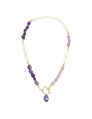 Sassolino Necklace with amethysts