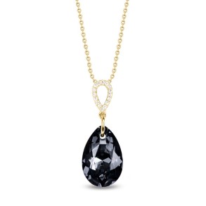 Birne Necklace Silver Night Gold