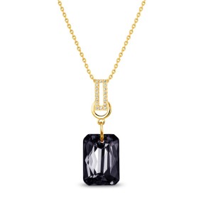Octagon Necklace Silver Night