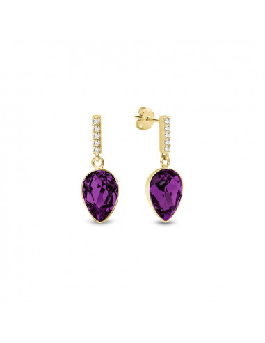 Kolczyki Arcadia Small Gold Amethyst