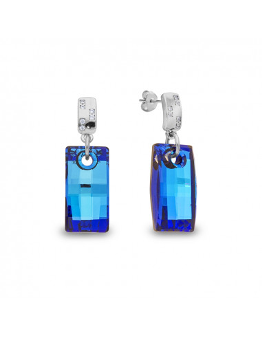 Kolczyki Rectangle Bermuda Blue