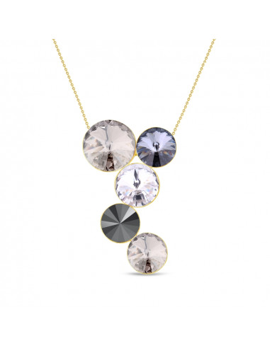 Lollipop Silver Shade Jet Necklace