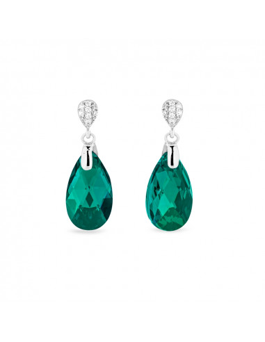 Dainty Drop Emerald Earrings