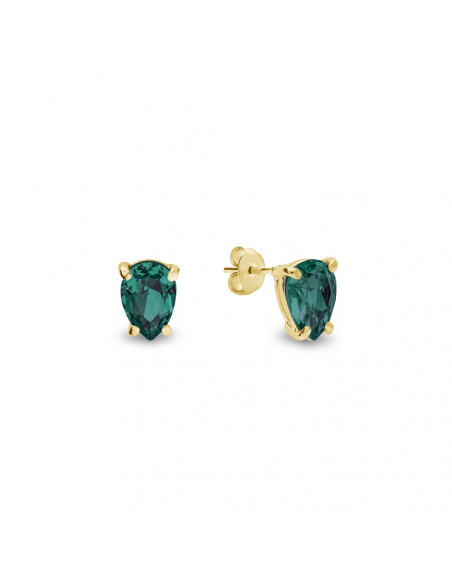 Boucles d'oreilles Pariso Small Emerald Gold