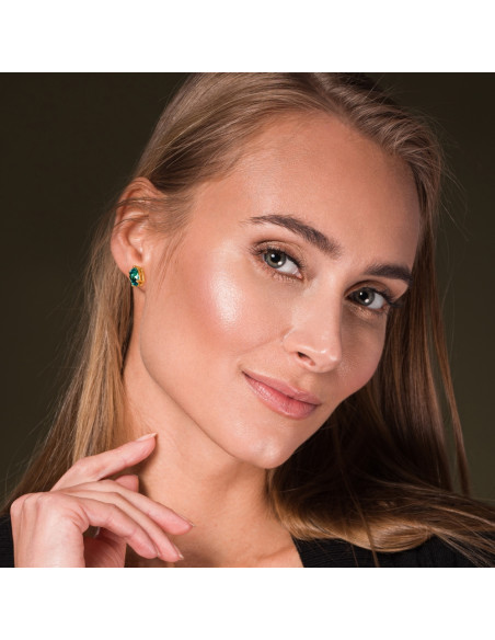 Boucles d'oreilles Pariso Small Emerald Gold